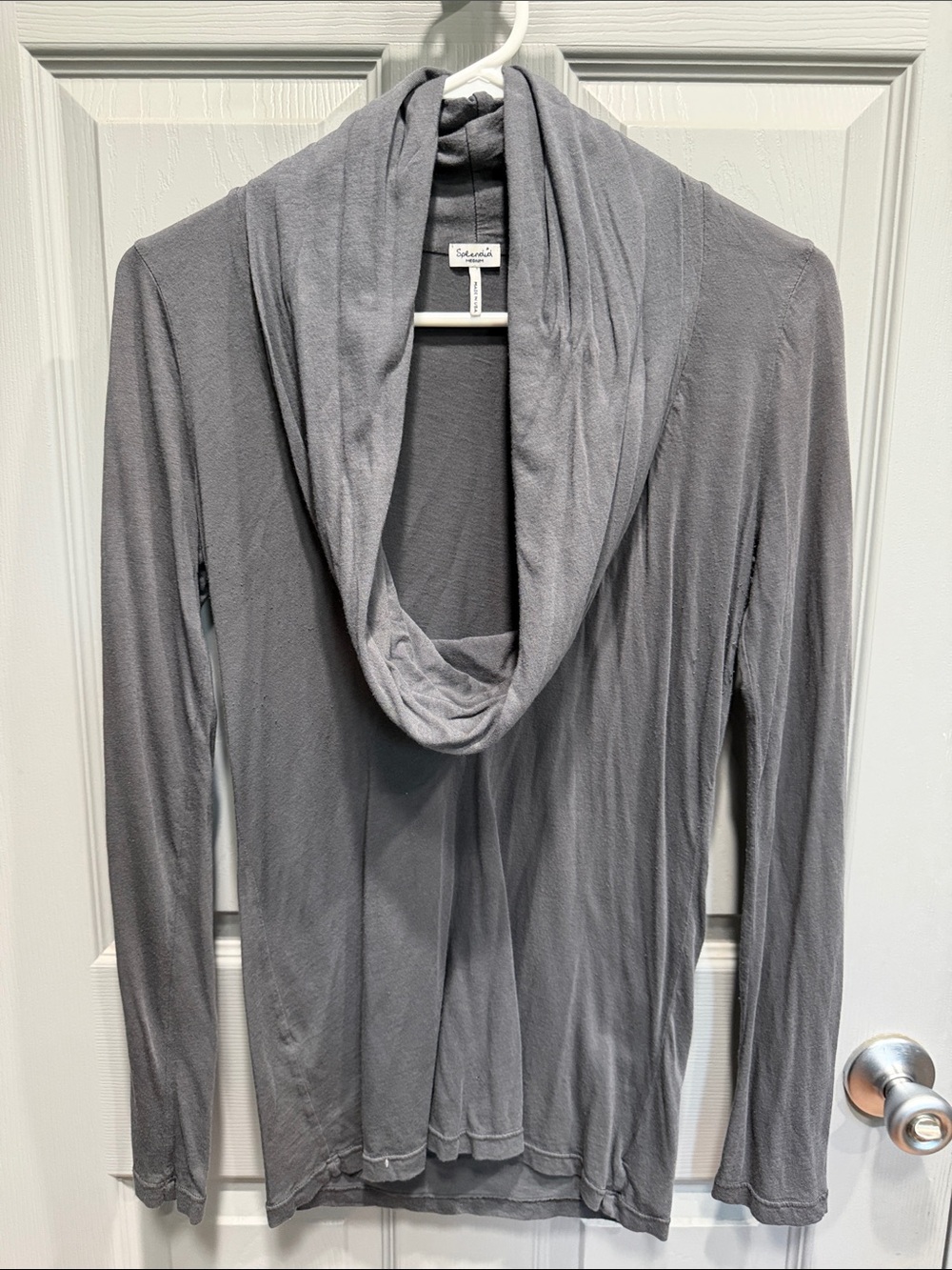 Splendid Gray Lightweight Cowl Neck Women's Sweater